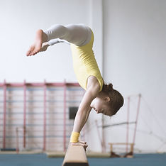 Girl Practicing Gymnastics
