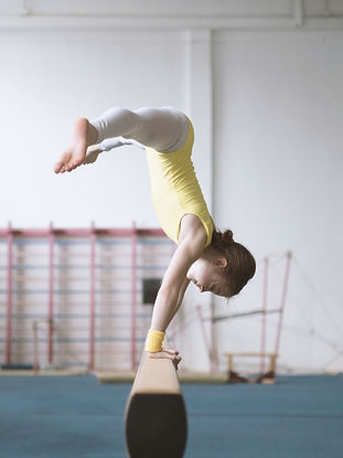 Girl Practicing Gymnastics