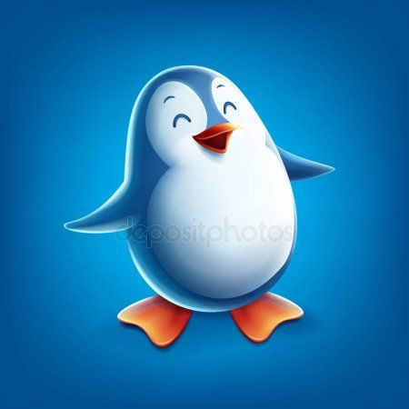 Penguin Cartoon Vector Illustration Banner_wps图片