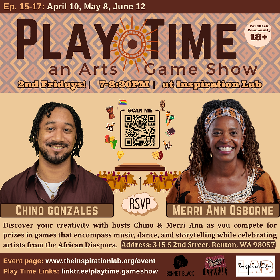 PLAY TIME: An Arts Game Show with Merri Ann Osborne and Chino Gonzalez