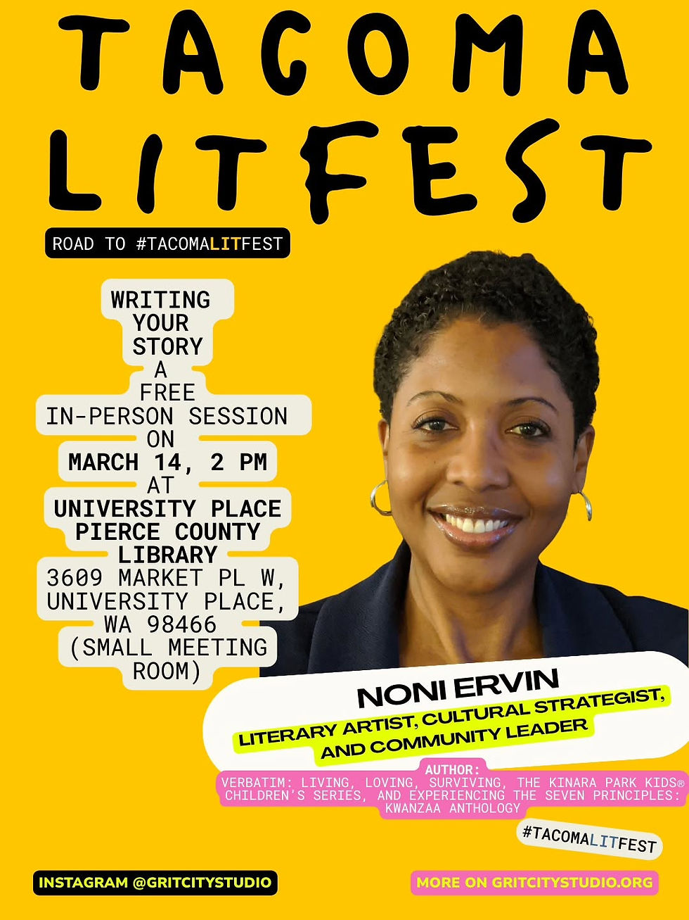 Tacoma Lit Fest: Writing Your Story with Noni Ervin