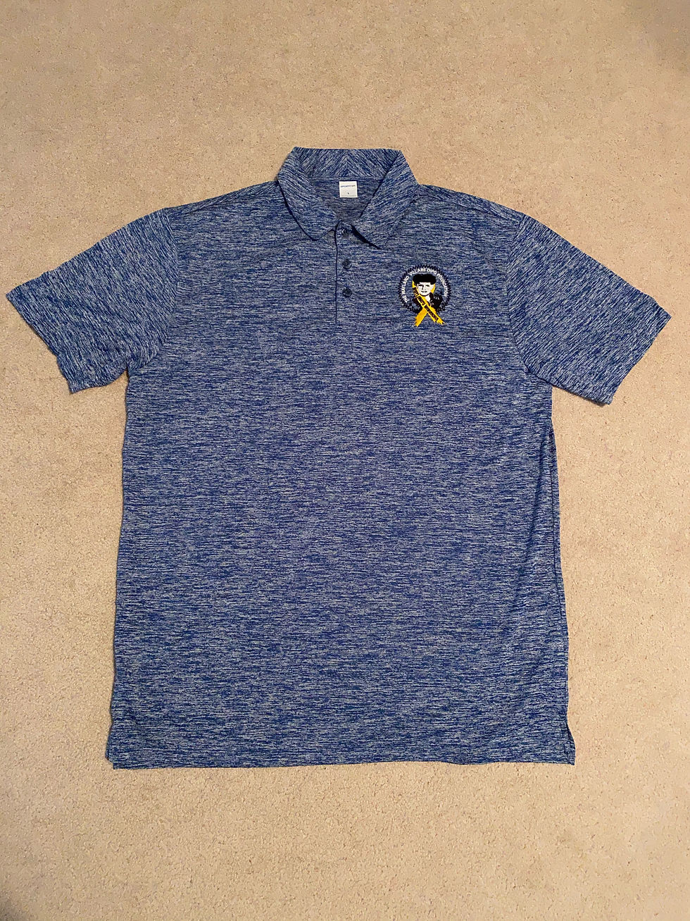 Men’s Wayland's Warriors Blue Golf Shirt