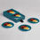 Miniature : Set 4 dessous de verre