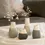 Miniature : set de 4 petits vases en porcelaine