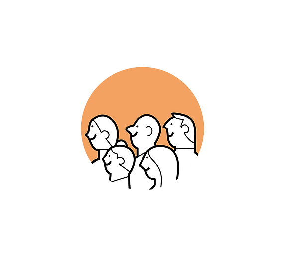 Vector image showing multiple people