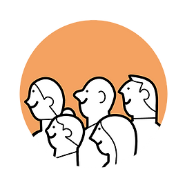 Vector image showing multiple peopl