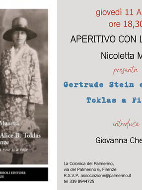Aperitivo con l'Autrice 11 Aprile alle ore 18,30 presso la colonica del Palmerino.