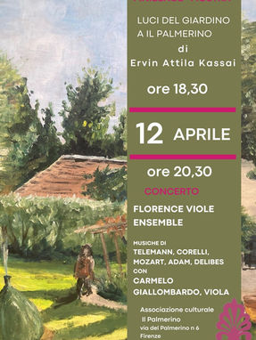 Closing of the Ervin Kassai’s exhibition and Concert of Florence Viole Ensemble: Saturday, April 12th at 18:30 p.m. and 20:30 p.m.