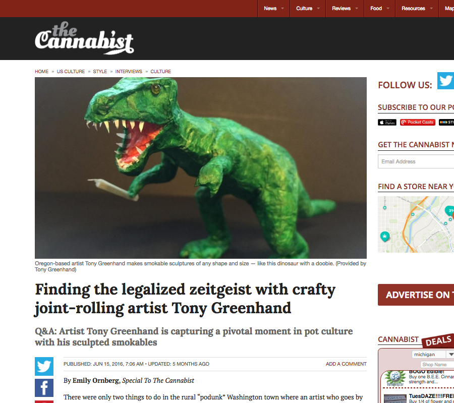 Joint-Rolling Artist Tony Greenhand
