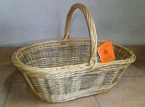 panier oval crocanne blanc et gris osier blanc osier brut osier vannerie osiericulteur Au