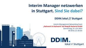 DDIM – Stammtisch bei Reeg & Nasharty!