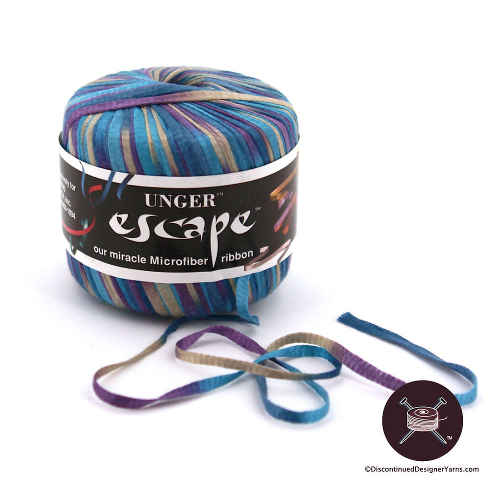 Thumbnail: Unger rayon ribbon yarn in blues, turquoise and purples