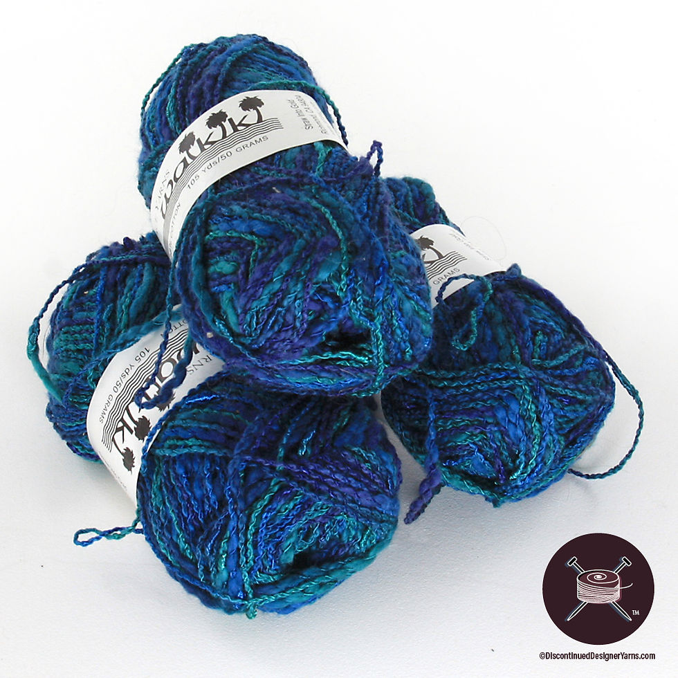 peacock blues and greens cotton textured yarn