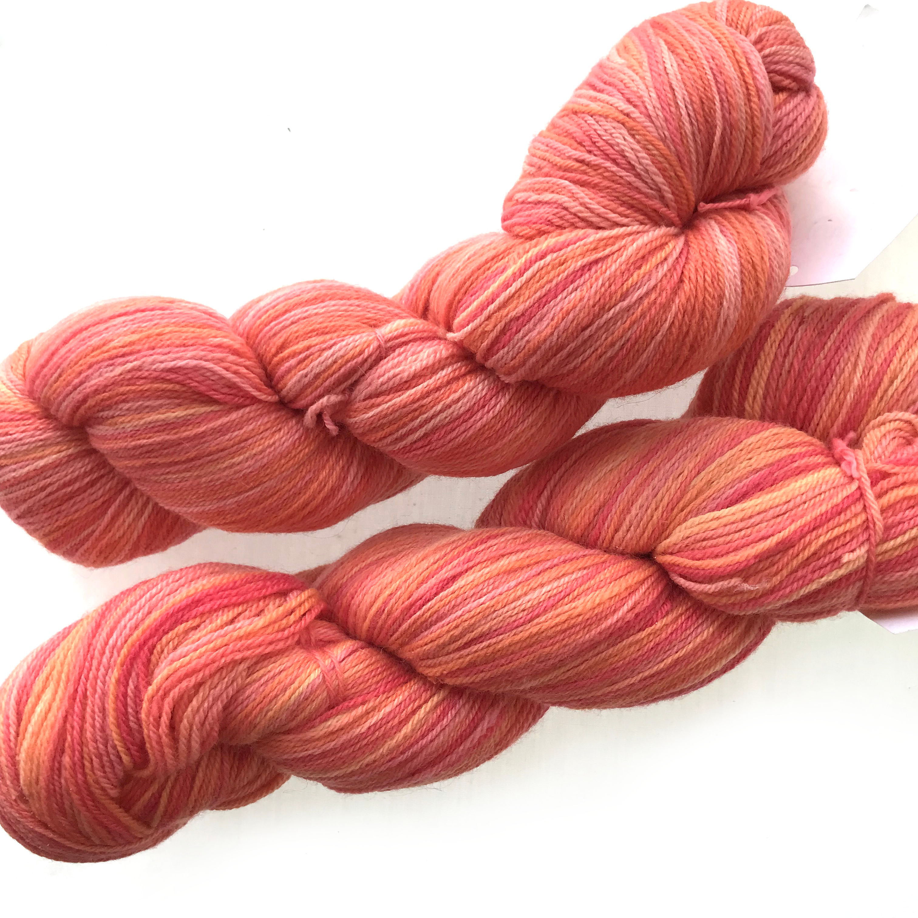 Ultrasoft Laceweight — hot coral/peach tonal, luxury blend