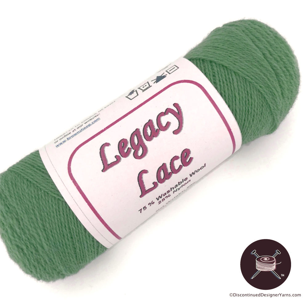 Moss green laceweight wool yarn