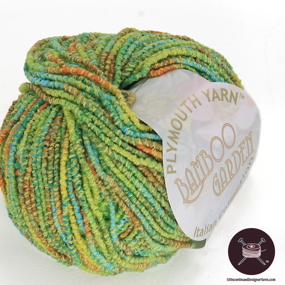 gold green aqua rust bamboo yarn