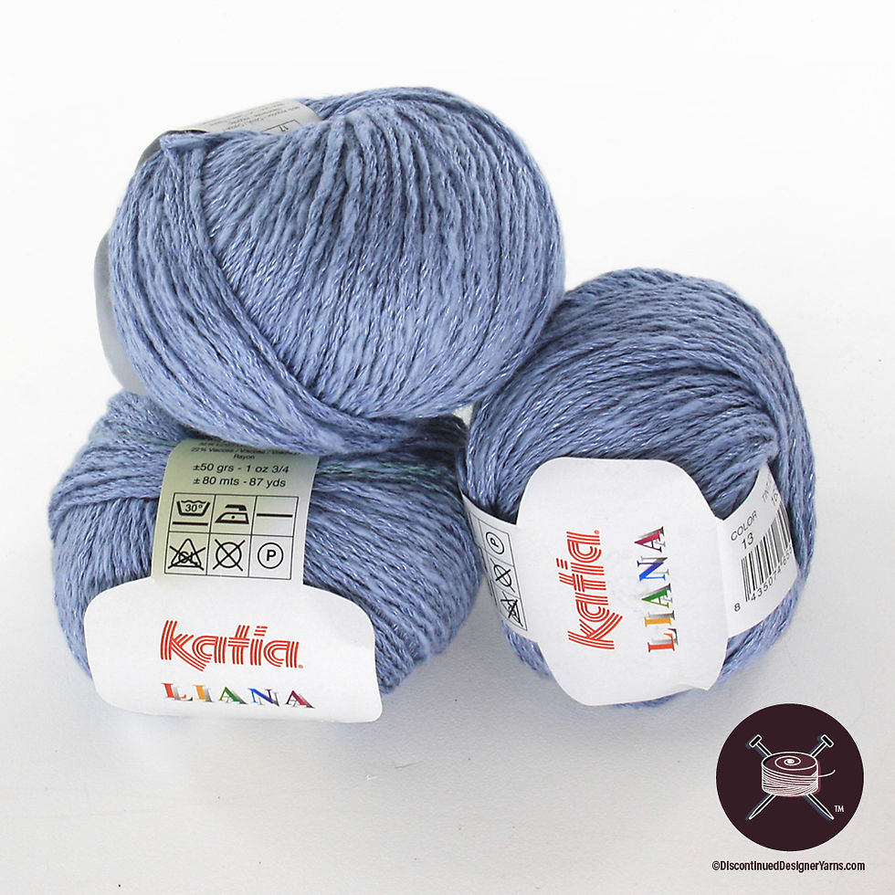 light denim blue cotton linen rayon Katia Liana yarn