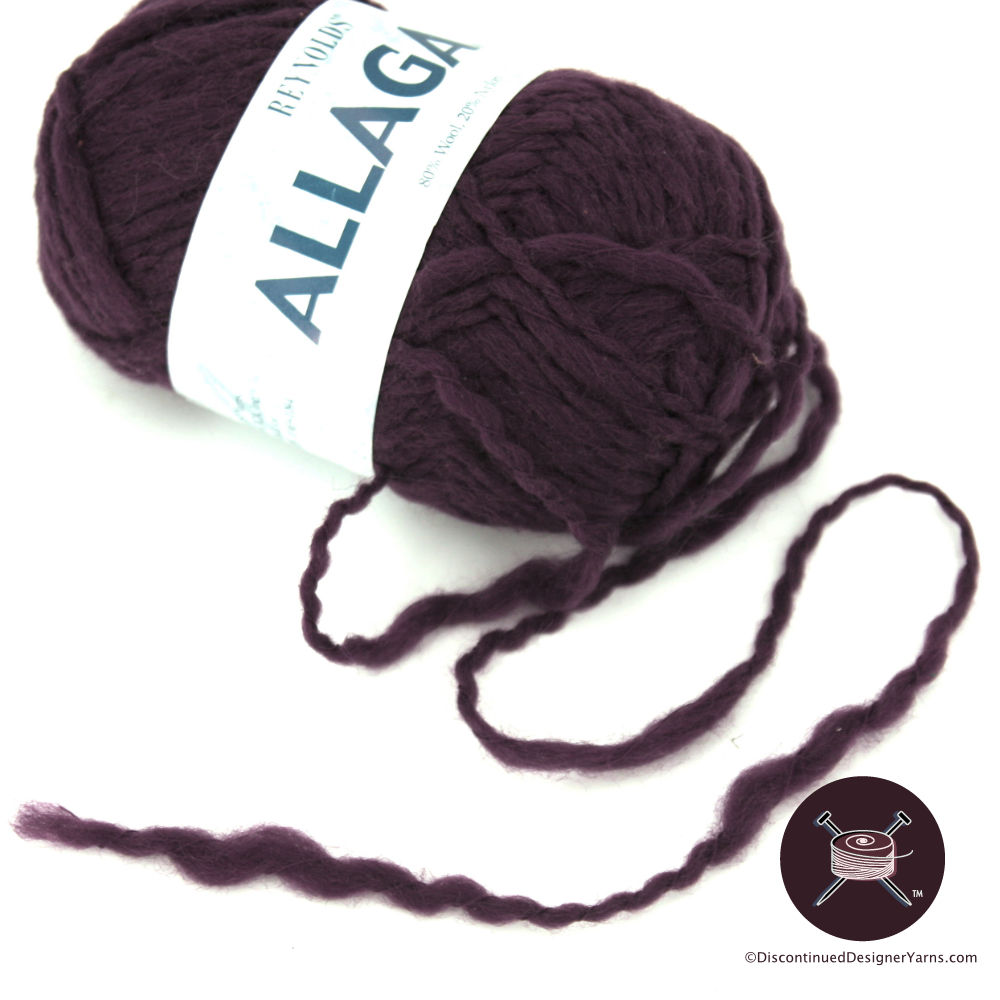 Dark purple superbulky thick and thin yarn