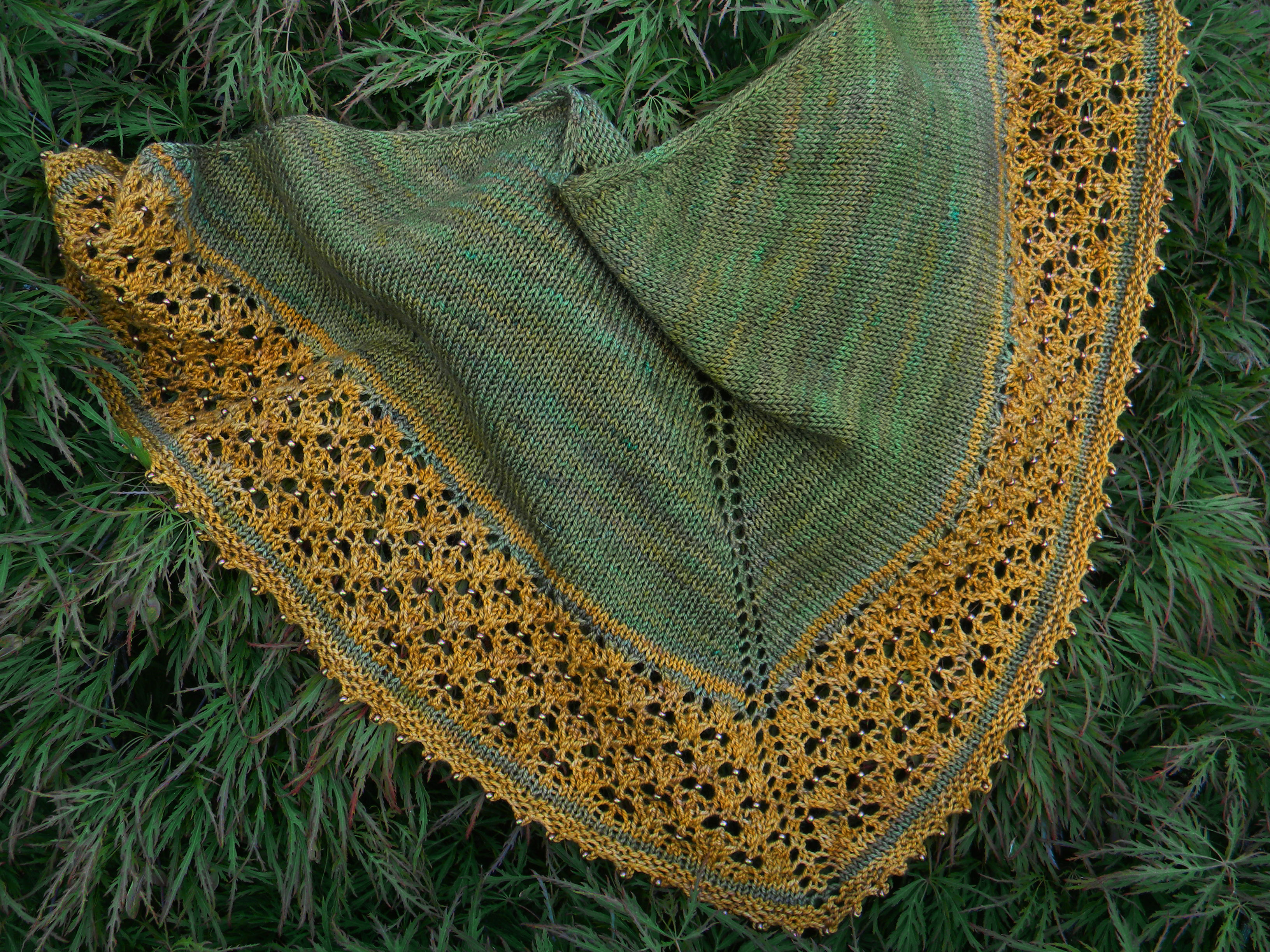 The Gilded Age shawlette pattern