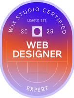 Wix Studio web designer badge