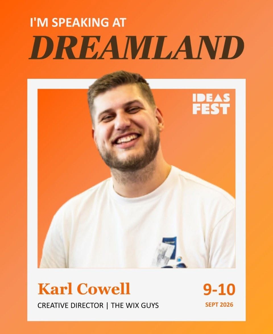 Karl Cowell speaking at Dreamland, Ideas Fest announcement graphic