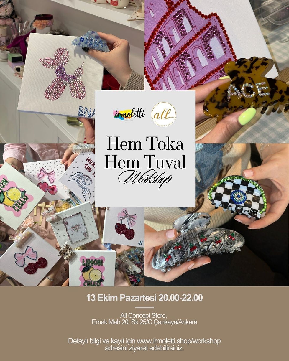 HEM Taş Tuval Boyama HEM İsimli Toka @ All Concept Store Ankara