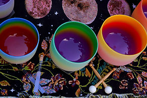 my beautiful crystal bowls on display