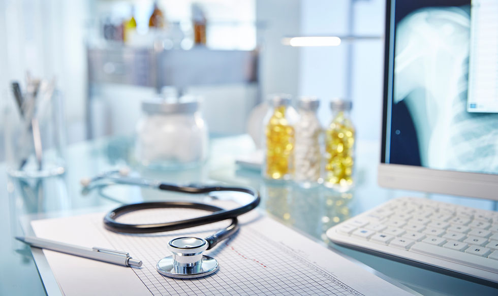 Configuración de escritorio médico