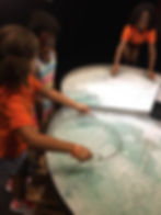 kids experimenting with foam