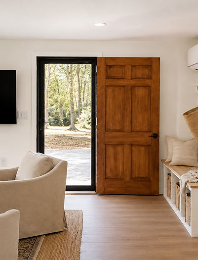 This additional side entrance off the driveway makes settling in simple, with smart storag
