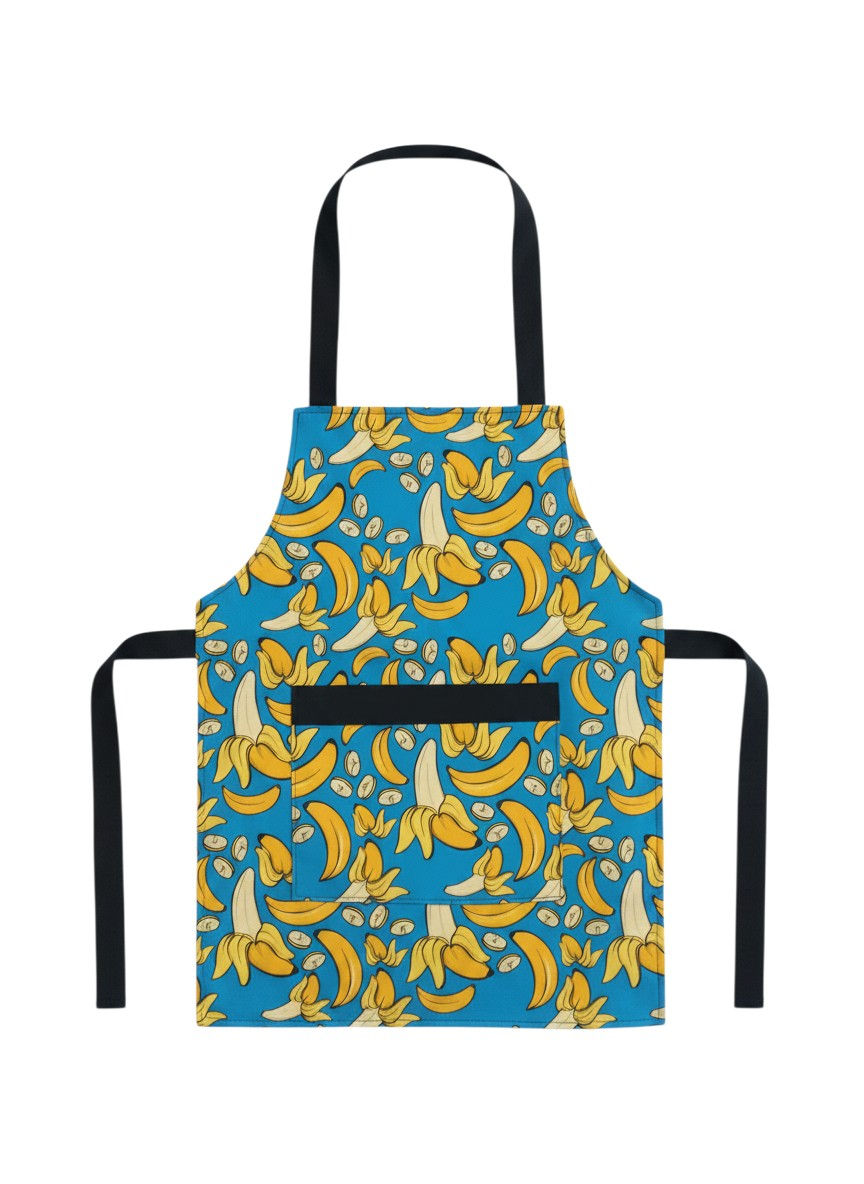 Children's Apron -Blue Bananas
