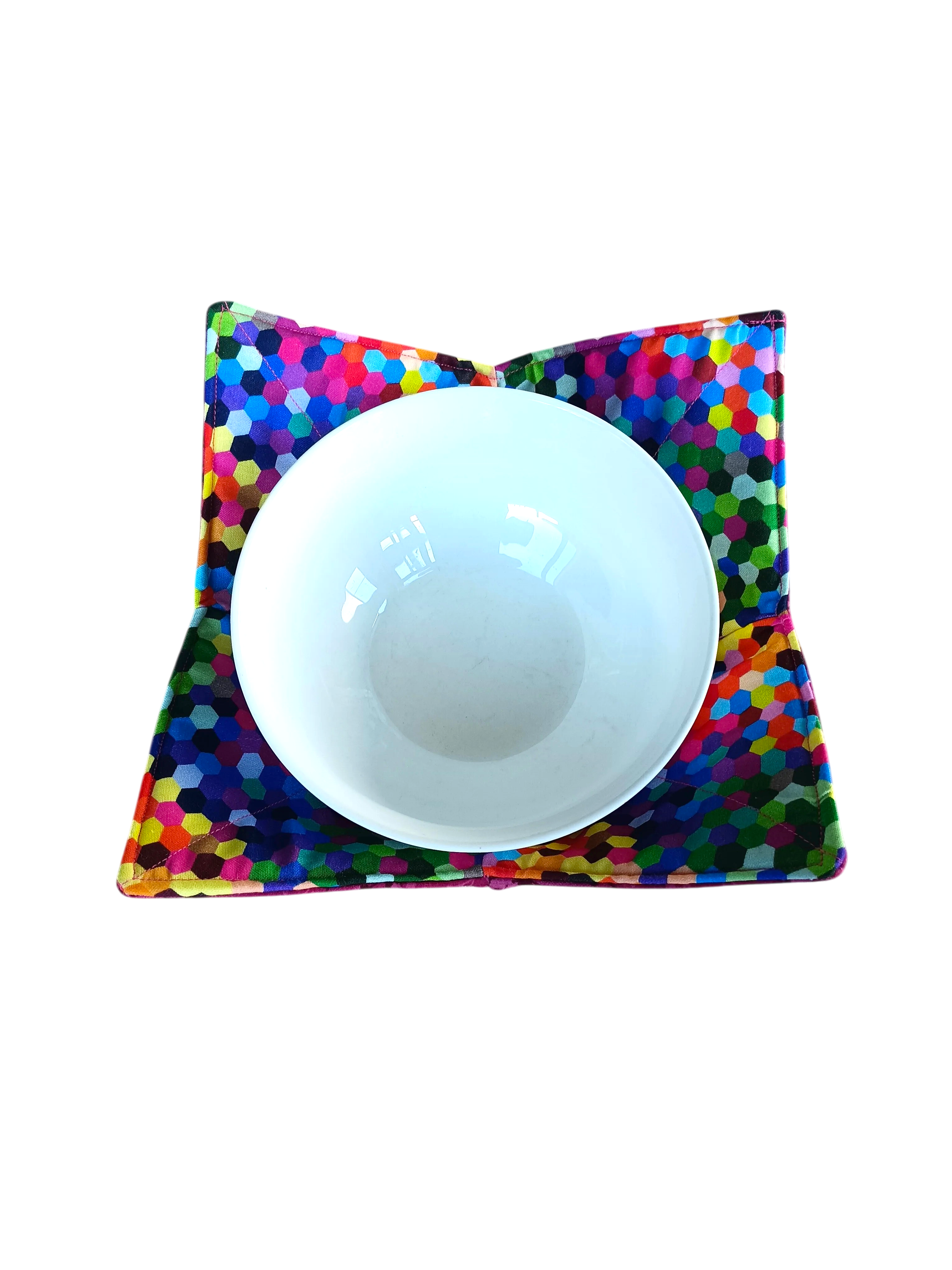 Bowl Cozy -Bright Hexagons