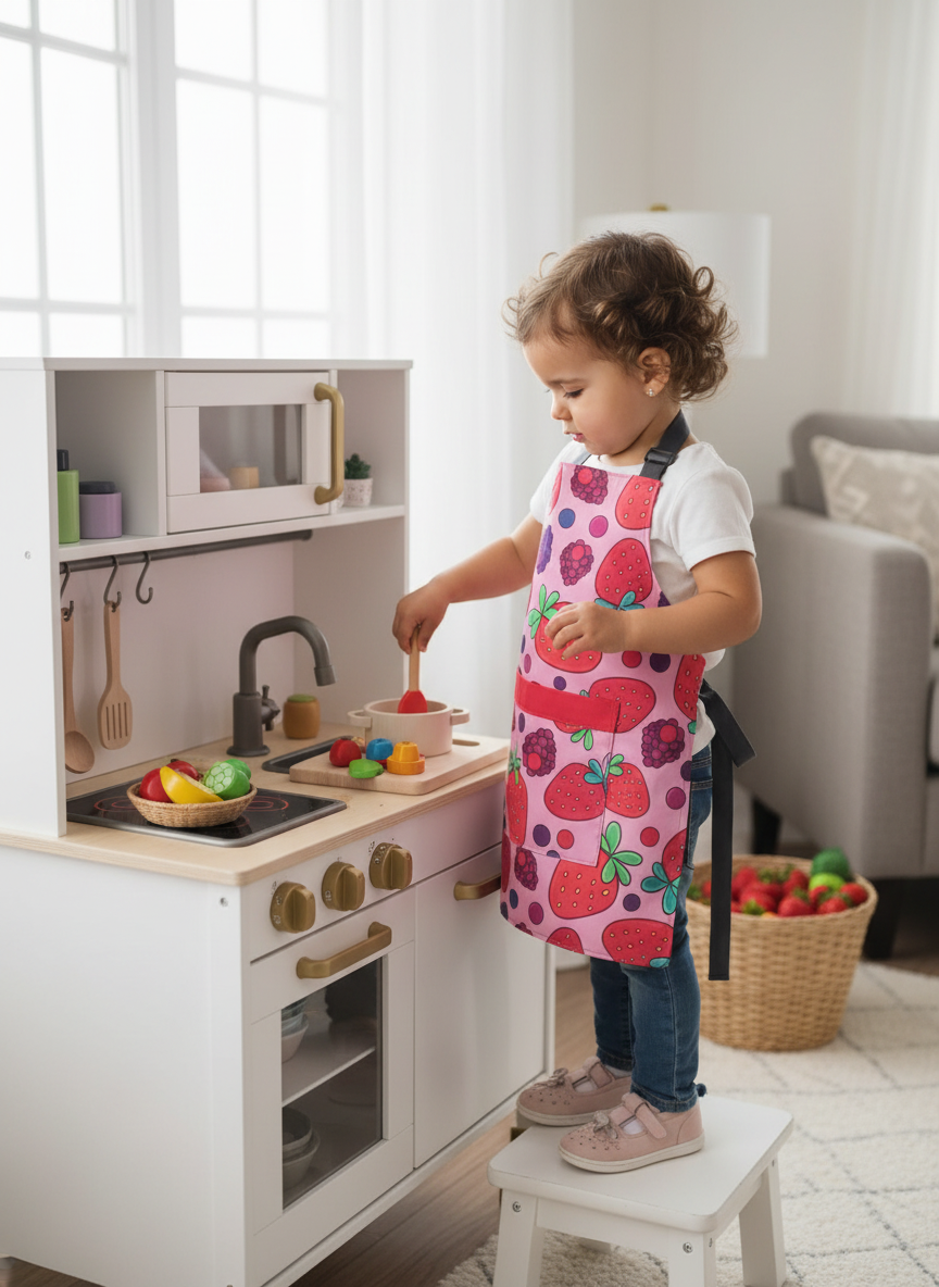 Thumbnail: Children's Apron -Strawberries