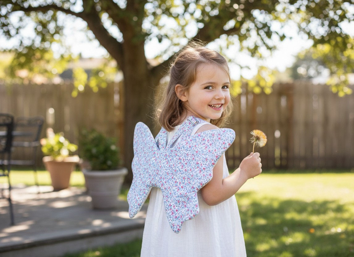 Butterfly Wings -Red/Blue Floral