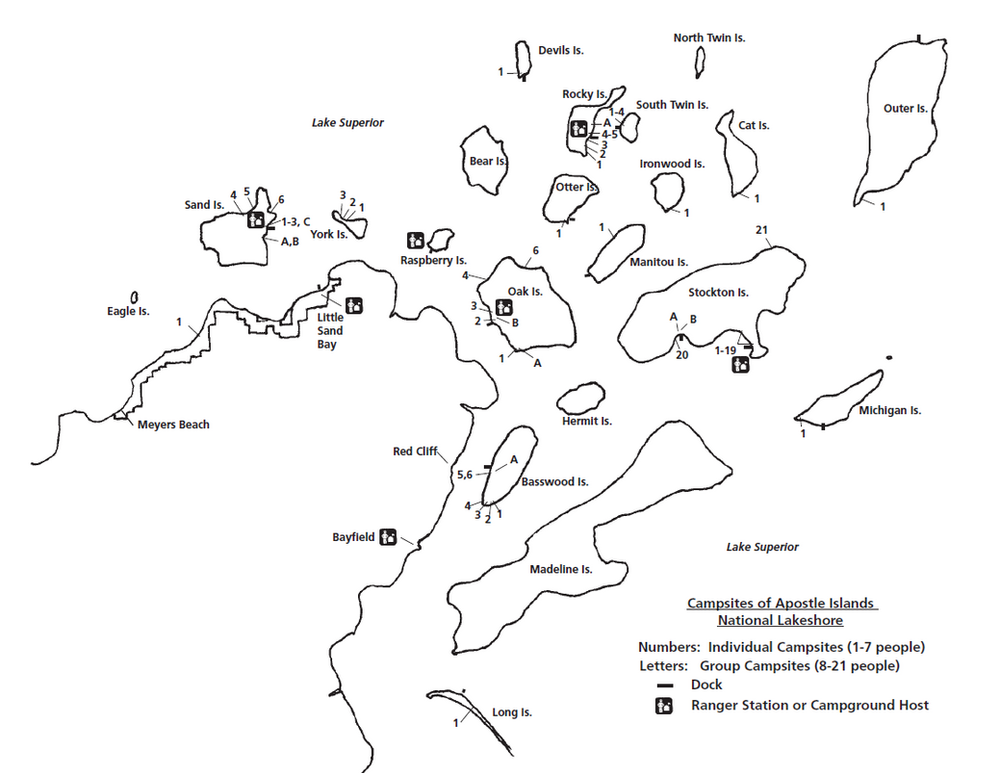 Apostle Islands Visitors Guide Campsite Options