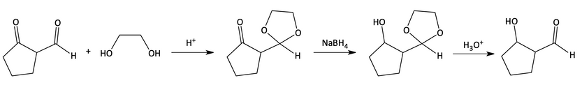 Protecting aldehydes with acetals