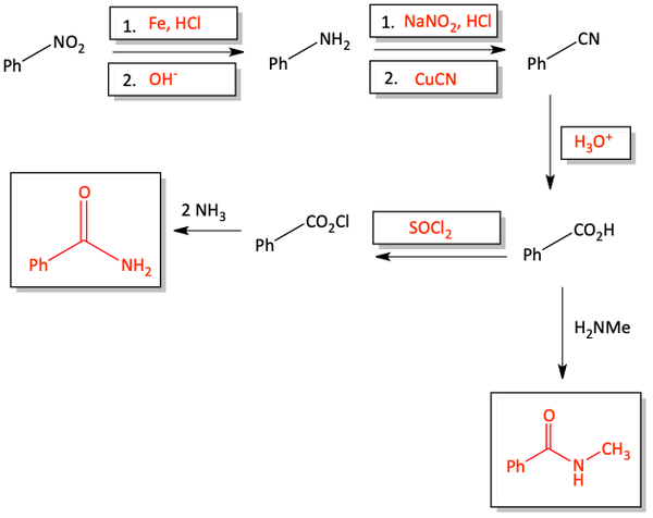 amine nitrile reaction problem answer