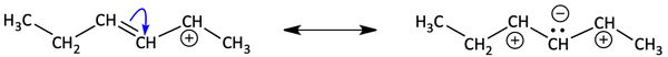 Incorrect movement of electrons to make resonance form