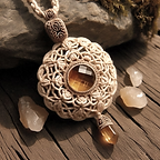 Wyjątkowa kolekcja szydełkowej biżuterii, która może pełnić funkcje osobistych talizmanów i amuletów.