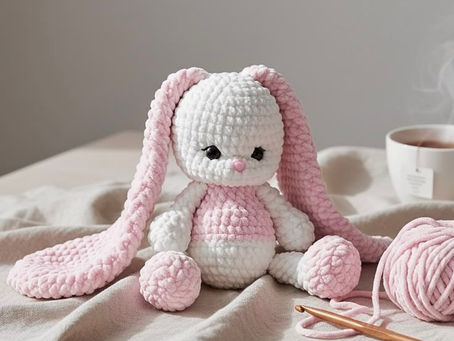 Bezszwowy króliczek na szydełku Bobo Basic – darmowy wzór amigurumi