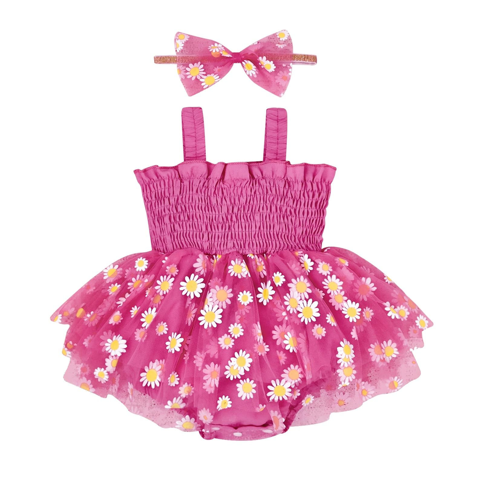 Sleeveless Baby Romper Dress Set