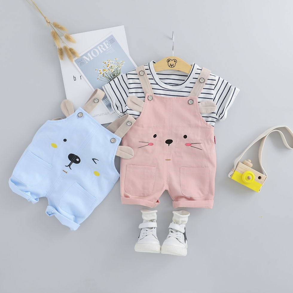 Thumbnail: Bear Overall & T-Shirt Set