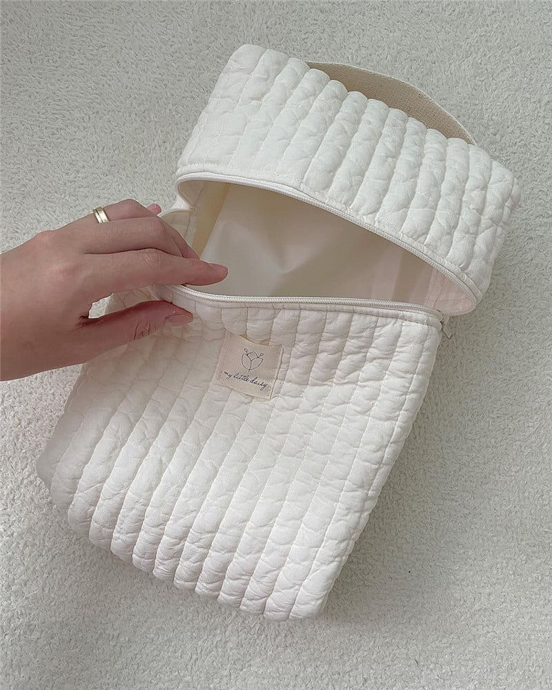 Thumbnail: Large Capacity Quilted Diaper Storage Bag