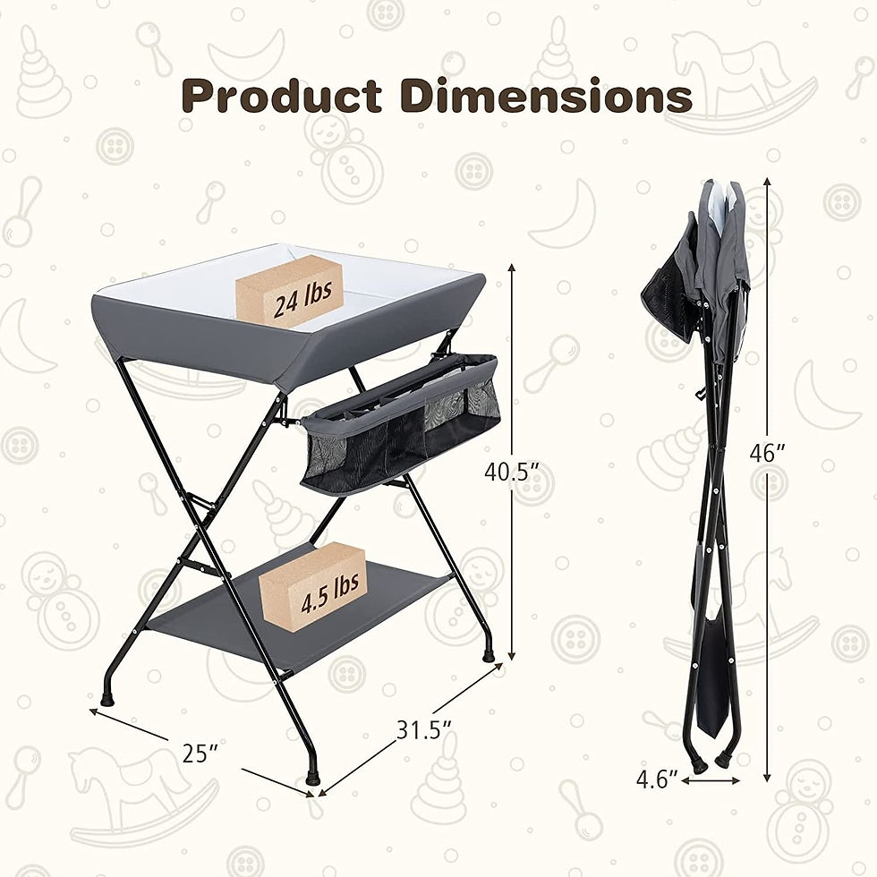 Thumbnail: Portable Folding Baby Changing Station with Storage