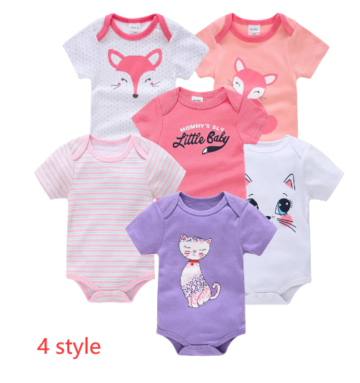 6-Piece Cotton Bodysuit Set