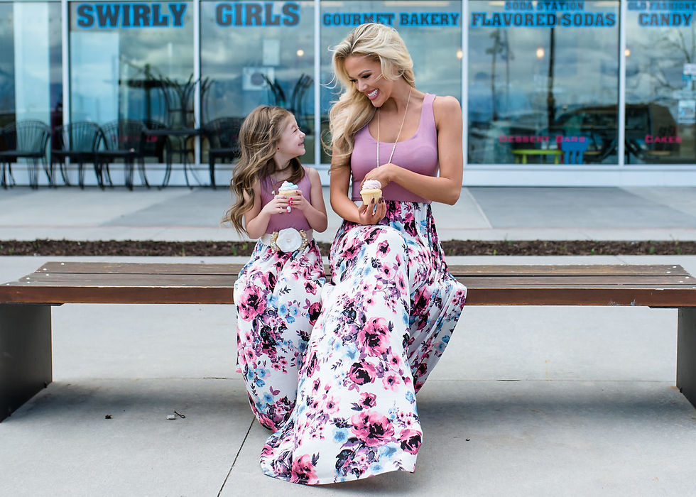 Thumbnail: Mother & Daughter Matching Floral Maxi Dress