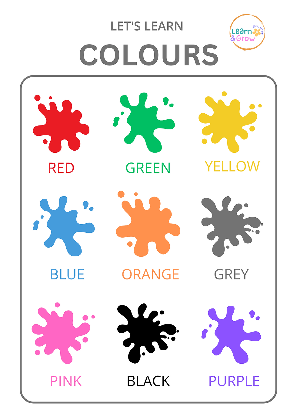 Basic Colours Poster