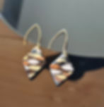 Bold and Stylish Look with '80's Dress Up Party No 1' Diamond Black Clay Earrings - Huge Swish Factor