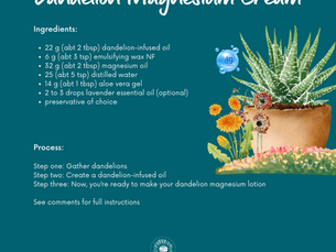 Dandelion And Magnesium Cream