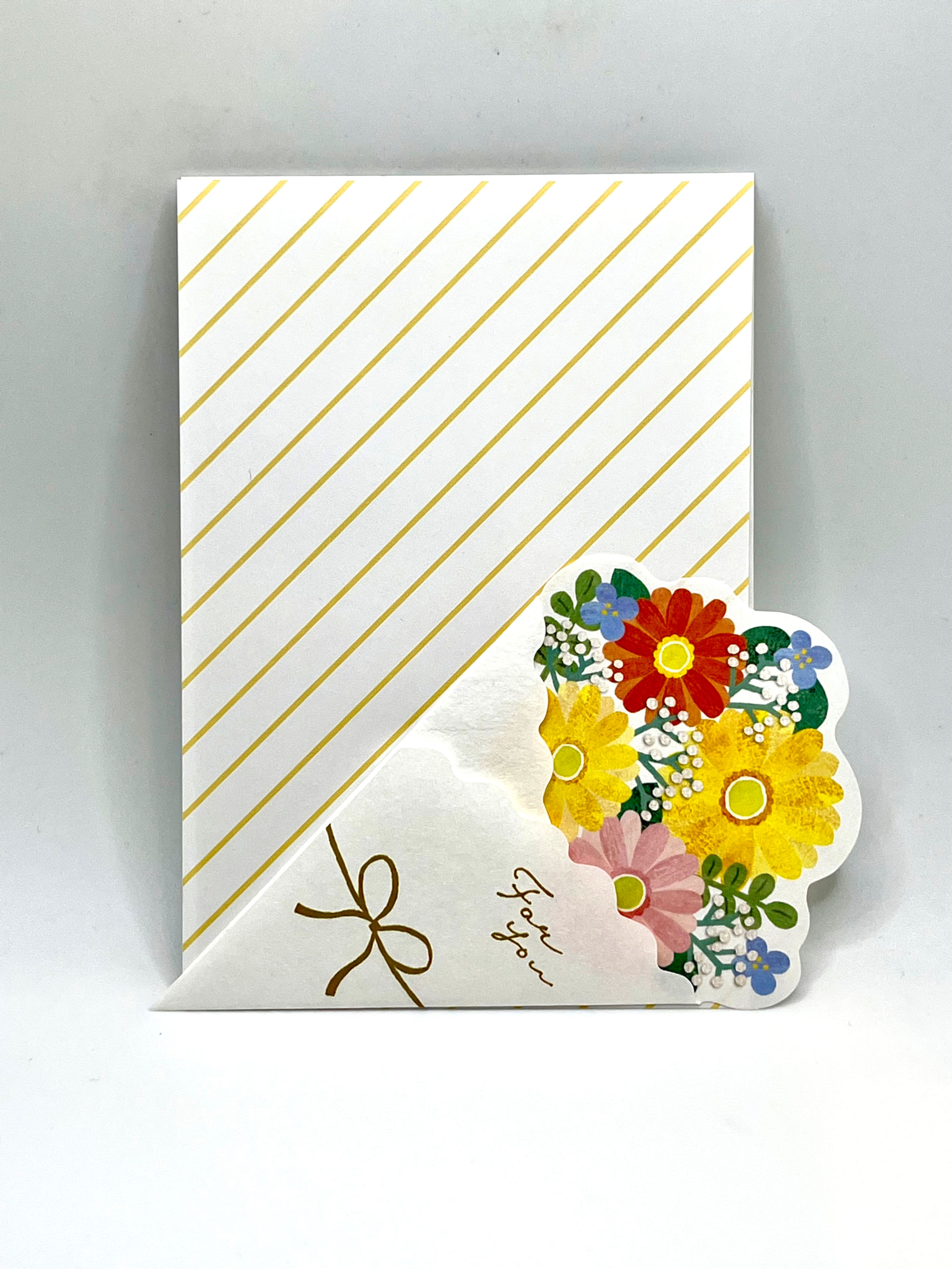 Flower bouquet letter yellow